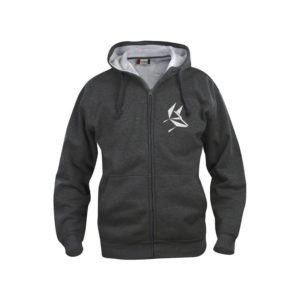 Wolfsrudel Werbeartikel Hoddie Fullzip grau