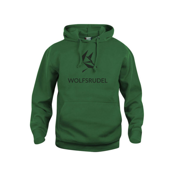 Wolfsrudel Werbeartikel Hoddie flaschengruen